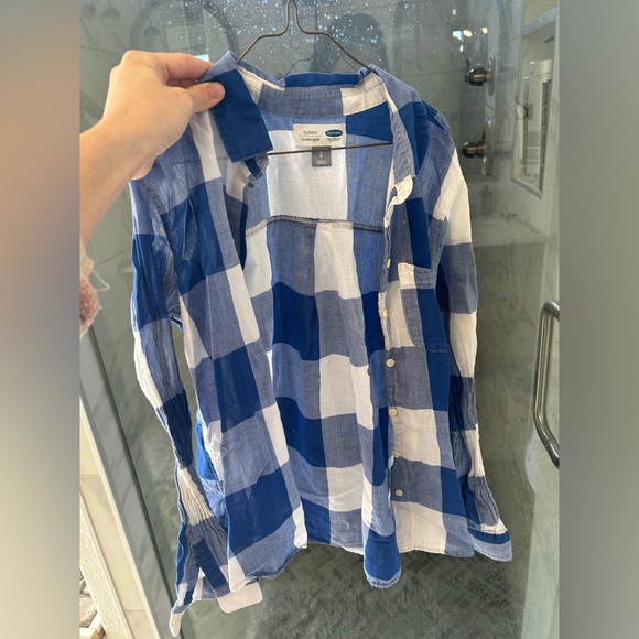 100 % Cotton Checkered Button Up - Picture 1 of 3